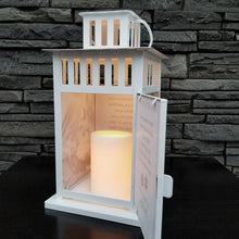 Load image into Gallery viewer, photo pet memorial lantern - pet sympathy gift - kimmer & co.  personalized white carriage lantern with photos of your pet and heartfelt poem.