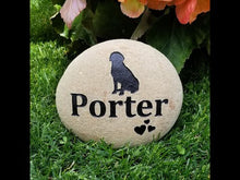 Load and play video in Gallery viewer, Personalized Pet Memorial Stone for Dogs - Small