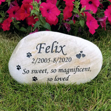 Load image into Gallery viewer, Personalized Cat Memorial Stone - Pet Sympathy Gift - Large Kimmer &amp; Co.
